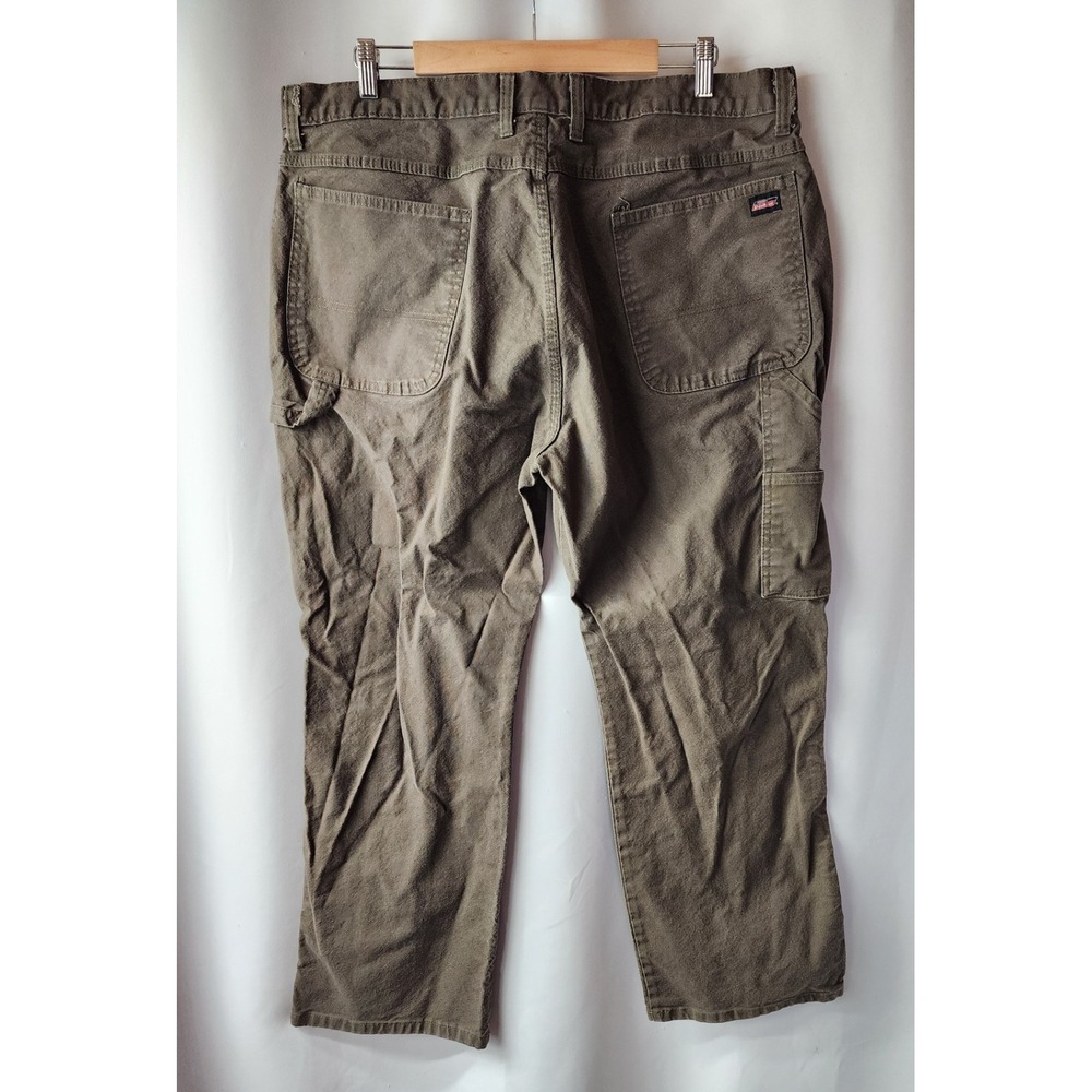 Mens Y2K Dickies Tan Khaki Brown Canvas Carpenter Work Pants Size 40x30 - Picture 6 of 16